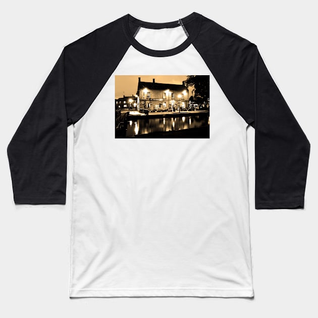 Kingsbridge Inn Bourton on the Water Cotswolds Baseball T-Shirt by AndyEvansPhotos